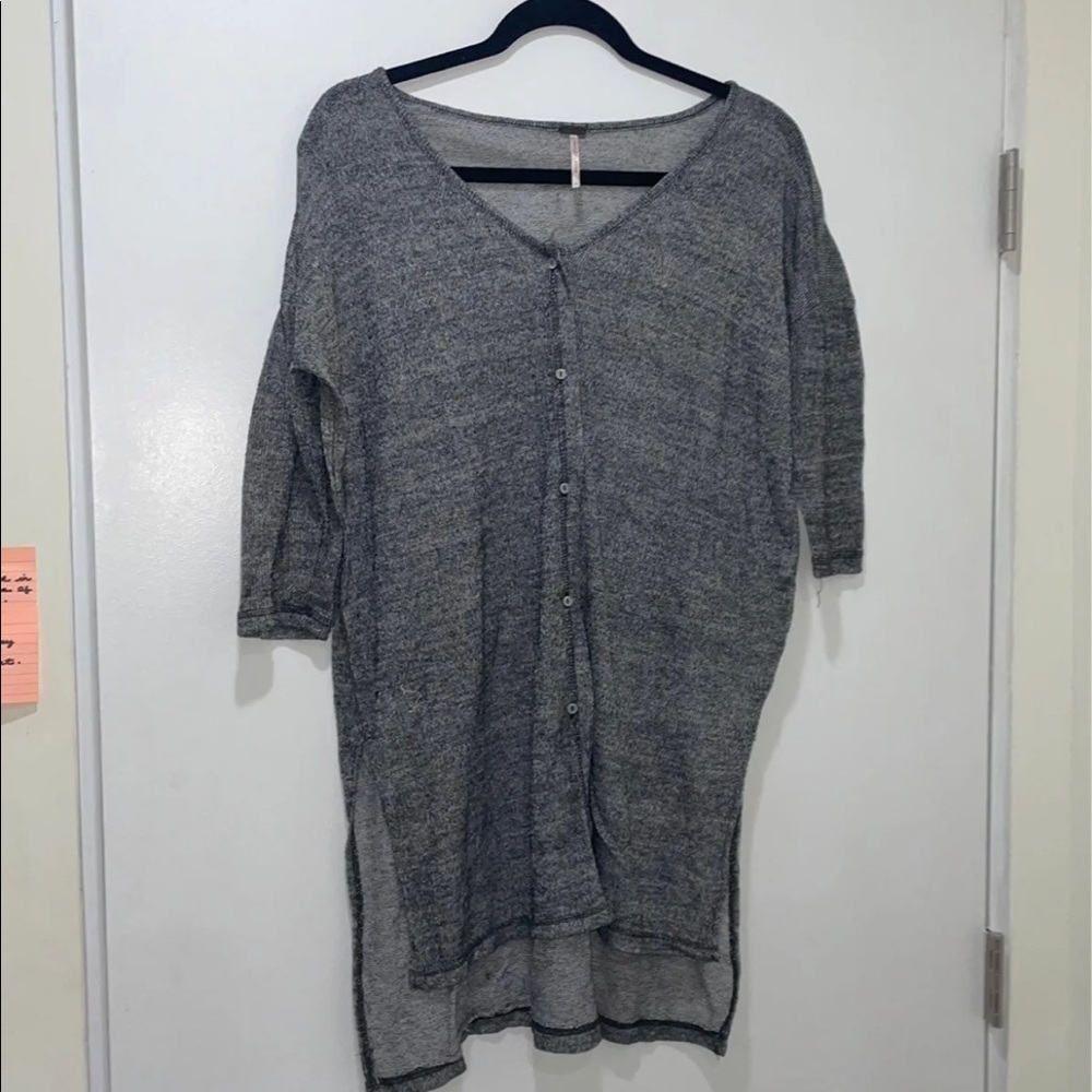 Gray Cardigan Sweater